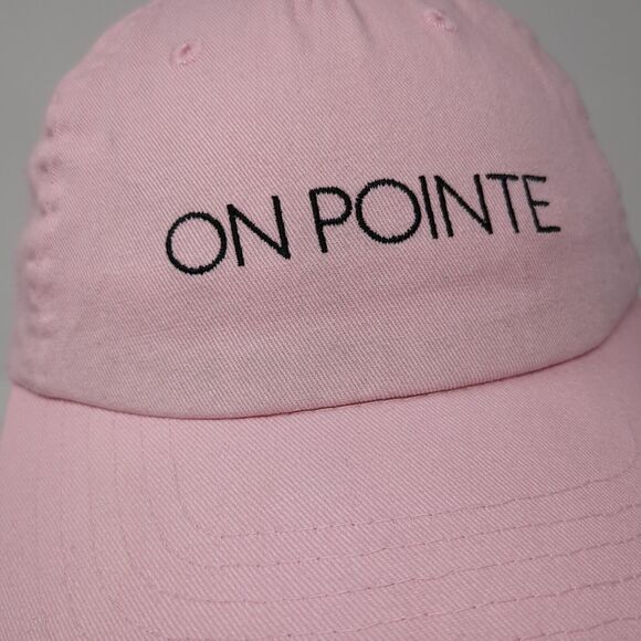 On Pointe Slideback Hat Pink OSFA Adjustable Embroidered 6 Panel Danskin - Picture 4 of 9